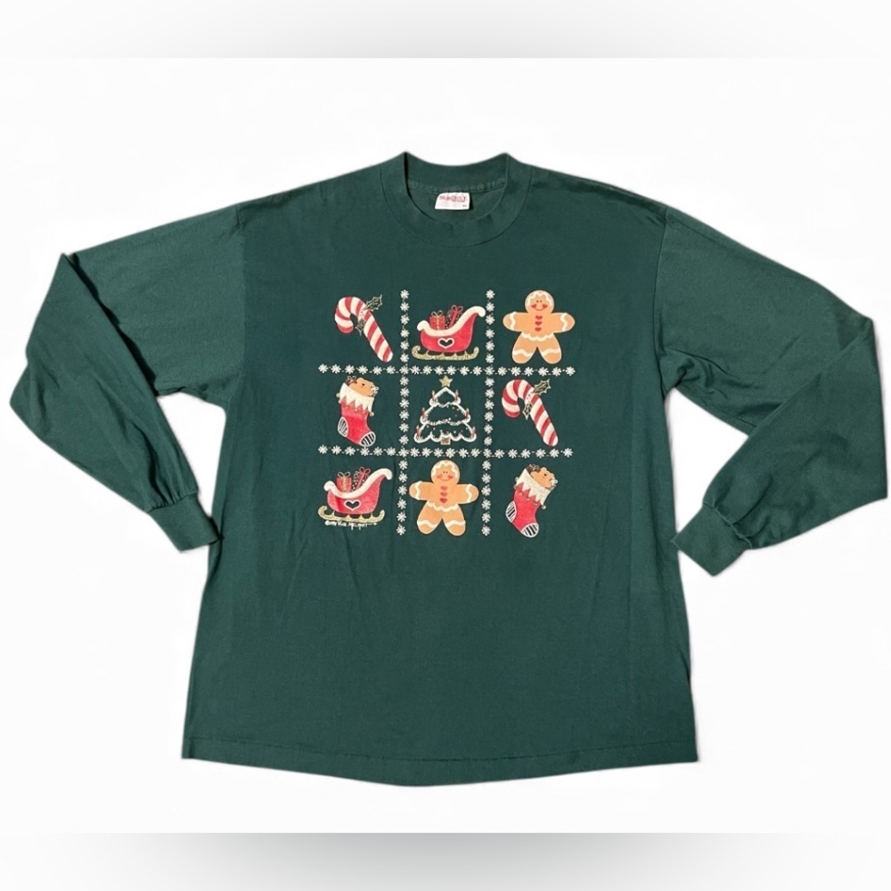 Vintage 1991 Christmas women long sleeve